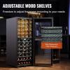 imageVEVOR 32Bottle Wine Cooler Dual Zone ampamp Dual Temperature Wine Fridge Freestanding Refrigerator with Digital Control Tempered Glass Door with UV Protection Red ampamp White Wine Storage for Home Bar80 Bottles