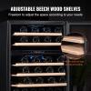 imageVEVOR 32Bottle Wine Cooler Dual Zone ampamp Dual Temperature Wine Fridge Freestanding Refrigerator with Digital Control Tempered Glass Door with UV Protection Red ampamp White Wine Storage for Home Bar46 Bottles
