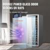 imageVEVOR 32Bottle Wine Cooler Dual Zone ampamp Dual Temperature Wine Fridge Freestanding Refrigerator with Digital Control Tempered Glass Door with UV Protection Red ampamp White Wine Storage for Home Bar80 Bottles