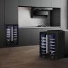 imageVEVOR 32Bottle Wine Cooler Dual Zone ampamp Dual Temperature Wine Fridge Freestanding Refrigerator with Digital Control Tempered Glass Door with UV Protection Red ampamp White Wine Storage for Home Bar78 Cans 20 Bottles