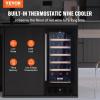 imageVEVOR 32Bottle Wine Cooler Dual Zone ampamp Dual Temperature Wine Fridge Freestanding Refrigerator with Digital Control Tempered Glass Door with UV Protection Red ampamp White Wine Storage for Home Bar30 Bottles