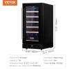imageVEVOR 32Bottle Wine Cooler Dual Zone ampamp Dual Temperature Wine Fridge Freestanding Refrigerator with Digital Control Tempered Glass Door with UV Protection Red ampamp White Wine Storage for Home Bar30 Bottles