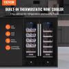 imageVEVOR 32Bottle Wine Cooler Dual Zone ampamp Dual Temperature Wine Fridge Freestanding Refrigerator with Digital Control Tempered Glass Door with UV Protection Red ampamp White Wine Storage for Home Bar78 Cans 20 Bottles