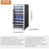 imageVEVOR 32Bottle Wine Cooler Dual Zone ampamp Dual Temperature Wine Fridge Freestanding Refrigerator with Digital Control Tempered Glass Door with UV Protection Red ampamp White Wine Storage for Home Bar33 Bottles