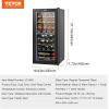 imageVEVOR 32Bottle Wine Cooler Dual Zone ampamp Dual Temperature Wine Fridge Freestanding Refrigerator with Digital Control Tempered Glass Door with UV Protection Red ampamp White Wine Storage for Home Bar32 Bottles