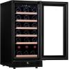imageVEVOR 32Bottle Wine Cooler Dual Zone ampamp Dual Temperature Wine Fridge Freestanding Refrigerator with Digital Control Tempered Glass Door with UV Protection Red ampamp White Wine Storage for Home Bar30 Bottles