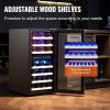 imageVEVOR 32Bottle Wine Cooler Dual Zone ampamp Dual Temperature Wine Fridge Freestanding Refrigerator with Digital Control Tempered Glass Door with UV Protection Red ampamp White Wine Storage for Home Bar33 Bottles