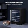 imageVEVOR 32Bottle Wine Cooler Dual Zone ampamp Dual Temperature Wine Fridge Freestanding Refrigerator with Digital Control Tempered Glass Door with UV Protection Red ampamp White Wine Storage for Home Bar46 Bottles