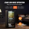 imageVEVOR 32Bottle Wine Cooler Dual Zone ampamp Dual Temperature Wine Fridge Freestanding Refrigerator with Digital Control Tempered Glass Door with UV Protection Red ampamp White Wine Storage for Home Bar32 Bottles