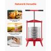 imageVEVOR 369 Gal14L Fruit Wine Press Stainless Steel Basket with Crossbeam and Triangular Structure Manual Juice Maker Cider Apple Grape Tincture Making Press with THandle for Kitchen HomeStainless steel