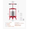 imageVEVOR 369 Gal14L Fruit Wine Press Stainless Steel Basket with Crossbeam and Triangular Structure Manual Juice Maker Cider Apple Grape Tincture Making Press with THandle for Kitchen HomeStainless steel