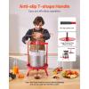 imageVEVOR 369 Gal14L Fruit Wine Press Stainless Steel Basket with Crossbeam and Triangular Structure Manual Juice Maker Cider Apple Grape Tincture Making Press with THandle for Kitchen HomeStainless steel
