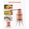 imageVEVOR 369 Gal14L Fruit Wine Press Stainless Steel Basket with Crossbeam and Triangular Structure Manual Juice Maker Cider Apple Grape Tincture Making Press with THandle for Kitchen HomeSolid wood