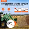 imageVEVOR 39quot Hay Spear Bale Spears 1600lbs Loading Capacity Skid Steer Loader Tractor Bucket Attachment with 2pcs 175quot Stabilizer Spears and 60quot Chain Quick Attach Spike ForksHorizontal type