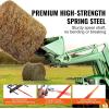 imageVEVOR 39quot Hay Spear Bale Spears 1600lbs Loading Capacity Skid Steer Loader Tractor Bucket Attachment with 2pcs 175quot Stabilizer Spears and 60quot Chain Quick Attach Spike ForksHorizontal type