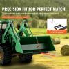 imageVEVOR 39quot Hay Spear Bale Spears 1600lbs Loading Capacity Skid Steer Loader Tractor Bucket Attachment with 2pcs 175quot Stabilizer Spears and 60quot Chain Quick Attach Spike ForksHorizontal type