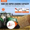 imageVEVOR 39quot Hay Spear Bale Spears 1600lbs Loading Capacity Skid Steer Loader Tractor Bucket Attachment with 2pcs 175quot Stabilizer Spears and 60quot Chain Quick Attach Spike ForksThreepoint type