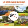 imageVEVOR 39quot Hay Spear Bale Spears 1600lbs Loading Capacity Skid Steer Loader Tractor Bucket Attachment with 2pcs 175quot Stabilizer Spears and 60quot Chain Quick Attach Spike ForksHorizontal type