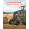 imageVEVOR 39quot Hay Spear Bale Spears 1600lbs Loading Capacity Skid Steer Loader Tractor Bucket Attachment with 2pcs 175quot Stabilizer Spears and 60quot Chain Quick Attach Spike ForksSquare type