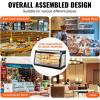 imageVEVOR 3Tier Commercial Food Warmer Display 1200W Food Display Warmer with Light Adjustable Shelf and Temperature Display 86185 Steam Heating 111L for Hamburger Pizza Bread Fried ChickenSCCJ603