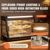 imageVEVOR 3Tier Commercial Food Warmer Display 1200W Food Display Warmer with Light Adjustable Shelf and Temperature Display 86185 Steam Heating 111L for Hamburger Pizza Bread Fried ChickenSCCJ602