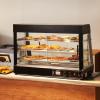 imageVEVOR 3Tier Commercial Food Warmer Display 1200W Food Display Warmer with Light Adjustable Shelf and Temperature Display 86185 Steam Heating 111L for Hamburger Pizza Bread Fried ChickenSCCJ602