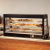 imageVEVOR 3Tier Commercial Food Warmer Display 1200W Food Display Warmer with Light Adjustable Shelf and Temperature Display 86185 Steam Heating 111L for Hamburger Pizza Bread Fried ChickenSCCJ603