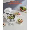 imageVEVOR 3in1 Multifunctional Stand Mixer 6QT Stainless Steel Bowl 660W 6P Speeds Tilthead Food Mixer with Dough Hook Wire Whip Flat Beater Meat Grinder Juice Blender for Baking Mixing Black6 QTWhite
