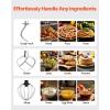 imageVEVOR 3in1 Multifunctional Stand Mixer 6QT Stainless Steel Bowl 660W 6P Speeds Tilthead Food Mixer with Dough Hook Wire Whip Flat Beater Meat Grinder Juice Blender for Baking Mixing Black6 QTWhite
