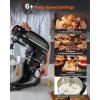 imageVEVOR 3in1 Multifunctional Stand Mixer 6QT Stainless Steel Bowl 660W 6P Speeds Tilthead Food Mixer with Dough Hook Wire Whip Flat Beater Meat Grinder Juice Blender for Baking Mixing Black3in16 QTBlack