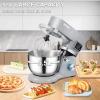 imageVEVOR 3in1 Multifunctional Stand Mixer 6QT Stainless Steel Bowl 660W 6P Speeds Tilthead Food Mixer with Dough Hook Wire Whip Flat Beater Meat Grinder Juice Blender for Baking Mixing Black58 QTGray
