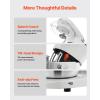 imageVEVOR 3in1 Multifunctional Stand Mixer 6QT Stainless Steel Bowl 660W 6P Speeds Tilthead Food Mixer with Dough Hook Wire Whip Flat Beater Meat Grinder Juice Blender for Baking Mixing Black6 QTWhite