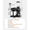 imageVEVOR 3in1 Multifunctional Stand Mixer 6QT Stainless Steel Bowl 660W 6P Speeds Tilthead Food Mixer with Dough Hook Wire Whip Flat Beater Meat Grinder Juice Blender for Baking Mixing Black3in16 QTBlack