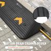imageVEVOR 3quot Rise Rubber Threshold Ramp for DoorwayDoor Ramp with NonSlip Textured Surface33069lbs Load Capacity Rubber Curb Ramp for Wheelchair and ScooterBlack