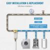 imageVEVOR 40300 Micron Sediment Filter 20GPM Spin Down Water Filter Reusable Upgrade Flushable PreFiltration Whole House Sediment Filter for WellCity Water Brass Head 34quot FNPT  1quot MNPT40300m Prefilter
