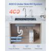 imageVEVOR 40300 Micron Sediment Filter 20GPM Spin Down Water Filter Reusable Upgrade Flushable PreFiltration Whole House Sediment Filter for WellCity Water Brass Head 34quot FNPT  1quot MNPT400 GPD RO System