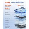 imageVEVOR 40300 Micron Sediment Filter 20GPM Spin Down Water Filter Reusable Upgrade Flushable PreFiltration Whole House Sediment Filter for WellCity Water Brass Head 34quot FNPT  1quot MNPT400 GPD RO System