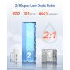 imageVEVOR 40300 Micron Sediment Filter 20GPM Spin Down Water Filter Reusable Upgrade Flushable PreFiltration Whole House Sediment Filter for WellCity Water Brass Head 34quot FNPT  1quot MNPT400 GPD RO System