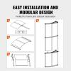 imageVEVOR 40quot x 40quot UPF 50 Polycarbonate Window Door Awning Canopy Modern Style Brown Board ampamp Black Bracket Front Door Overhang AwningBrown Board  Black Bracket