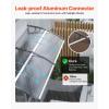 imageVEVOR 40quot x 40quot UPF 50 Polycarbonate Window Door Awning Canopy Modern Style Brown Board ampamp Black Bracket Front Door Overhang AwningClear Board  Black Bracket