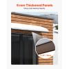 imageVEVOR 40quot x 40quot UPF 50 Polycarbonate Window Door Awning Canopy Modern Style Brown Board ampamp Black Bracket Front Door Overhang AwningClear Board  Black Bracket