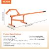 imageVEVOR 48quot Timberjack Log Lifter Adjustable Heavy Duty Log Roller Cant Hook Log Jack with Rubber Grip ampamp Triangular Support Log Cant Hook Logging Tools for Rolling and Lifting Logs up to 25quot DiaSteel Handle Dual Feet 48