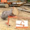 imageVEVOR 48quot Timberjack Log Lifter Adjustable Heavy Duty Log Roller Cant Hook Log Jack with Rubber Grip ampamp Triangular Support Log Cant Hook Logging Tools for Rolling and Lifting Logs up to 25quot DiaWood Handle 465