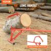imageVEVOR 48quot Timberjack Log Lifter Adjustable Heavy Duty Log Roller Cant Hook Log Jack with Rubber Grip ampamp Triangular Support Log Cant Hook Logging Tools for Rolling and Lifting Logs up to 25quot DiaSteel Handle 48 for Up to 25 Logs
