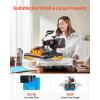imageVEVOR 5 in 1 Heat Press Machine Heat Transfer Machine with 30 oz Tumbler Press 15 x 15 inch 360 Swing Away TShirt Pressing Fast Even Heating for TShirtsMugsPlatesHats BlackBlue5in112x15Black