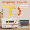 imageVEVOR 5IN1 Steam Oven Toaster 12L Convection Oven 1300W Steam Toaster Oven Countertop Combo with Grill Pizza Pan Gloves 2 Slices Toast 6inch Pizza Home and Commercial Use