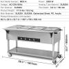 imageVEVOR 5Pan Commercial Food Warmer 5 x 206QT Electric Steam Table 3750W Professional Buffet Catering Food Warmer with Acrylic Sneeze Guard Food Grade Stainless Steel Server for Party Restaurant4 Pans