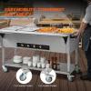 imageVEVOR 5Pan Commercial Food Warmer 5 x 206QT Electric Steam Table 3750W Professional Buffet Catering Food Warmer with Acrylic Sneeze Guard Food Grade Stainless Steel Server for Party Restaurant4 Pans