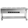 imageVEVOR 5Pan Commercial Food Warmer 5 x 206QT Electric Steam Table 3750W Professional Buffet Catering Food Warmer with Acrylic Sneeze Guard Food Grade Stainless Steel Server for Party Restaurant5Pan