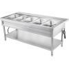 imageVEVOR 5Pan Commercial Food Warmer 5 x 206QT Electric Steam Table 3750W Professional Buffet Catering Food Warmer with Acrylic Sneeze Guard Food Grade Stainless Steel Server for Party Restaurant5 Pot
